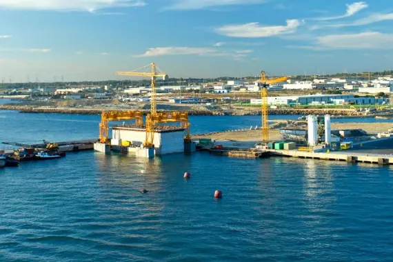 Panorama del puerto de Civitavecchia