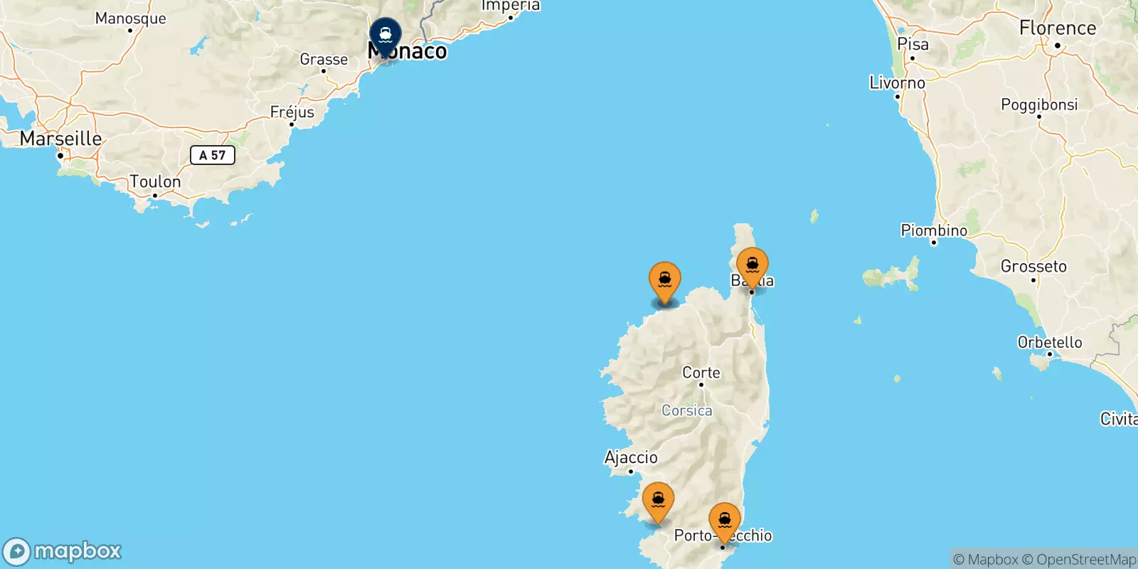 Ferries de Córcega a Niza