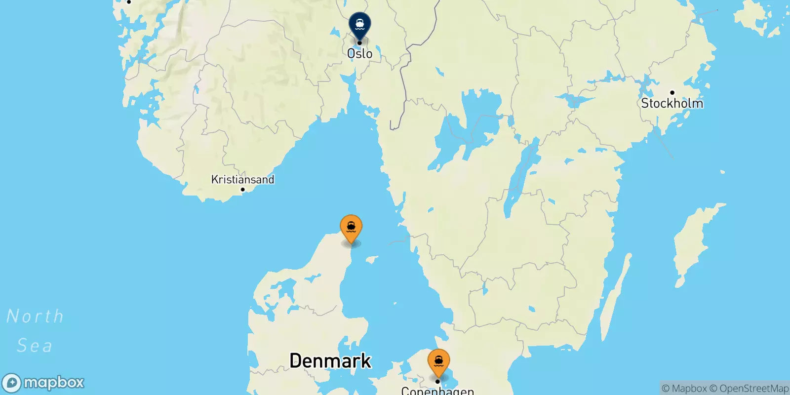 Ferries de Dinamarca a Oslo