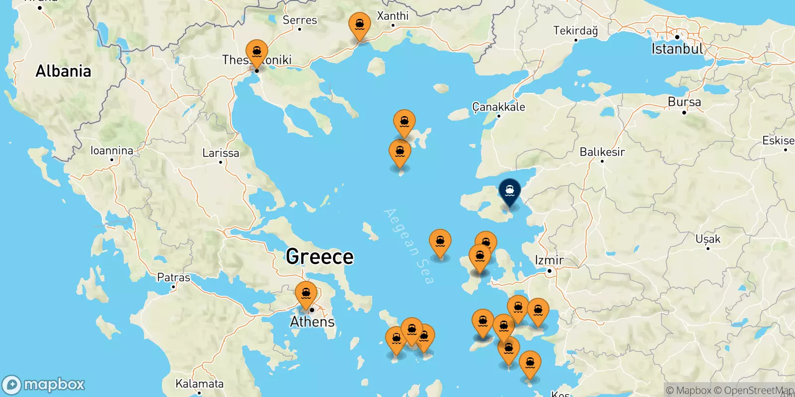 Ferries de Grecia a Mytilene (Lesvos)