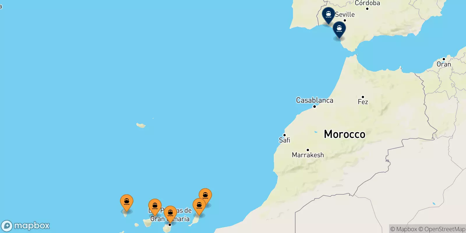 Ferries de Islas Canarias a España