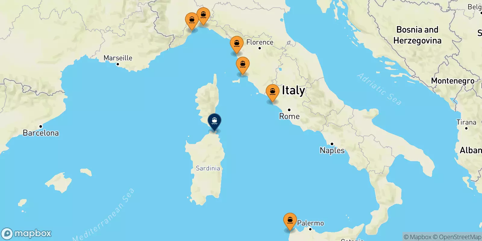 Ferries de Italia a Golfo Aranci