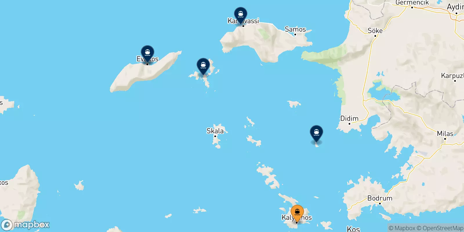 Ferries de Kalymnos a Islas Del Egeo