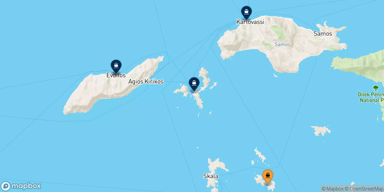 Ferries de Lipsi a Islas Del Egeo