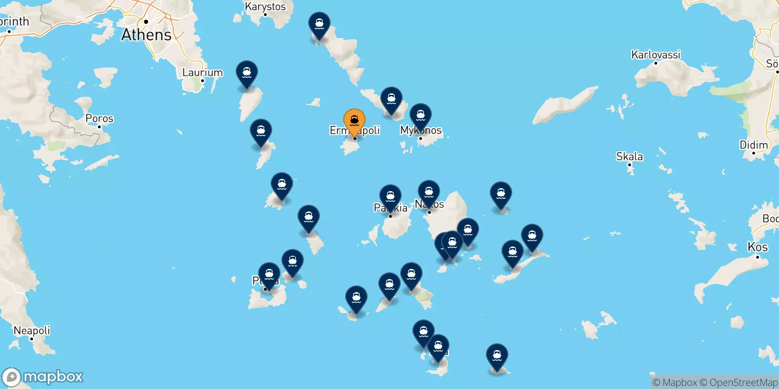 Ferries de Syros a Las Cicladas