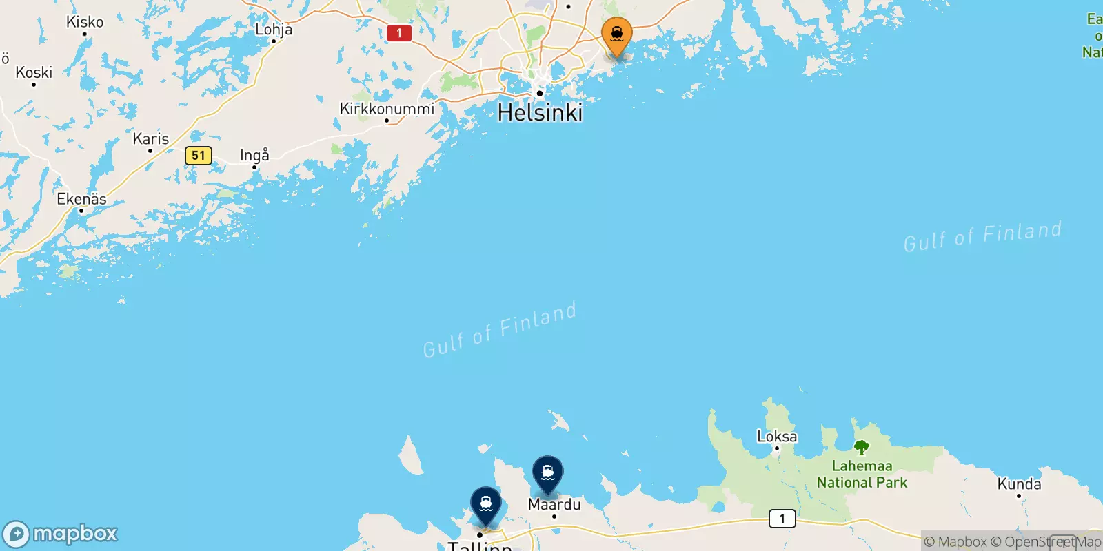 Ferries de Vuosaari a Estonia