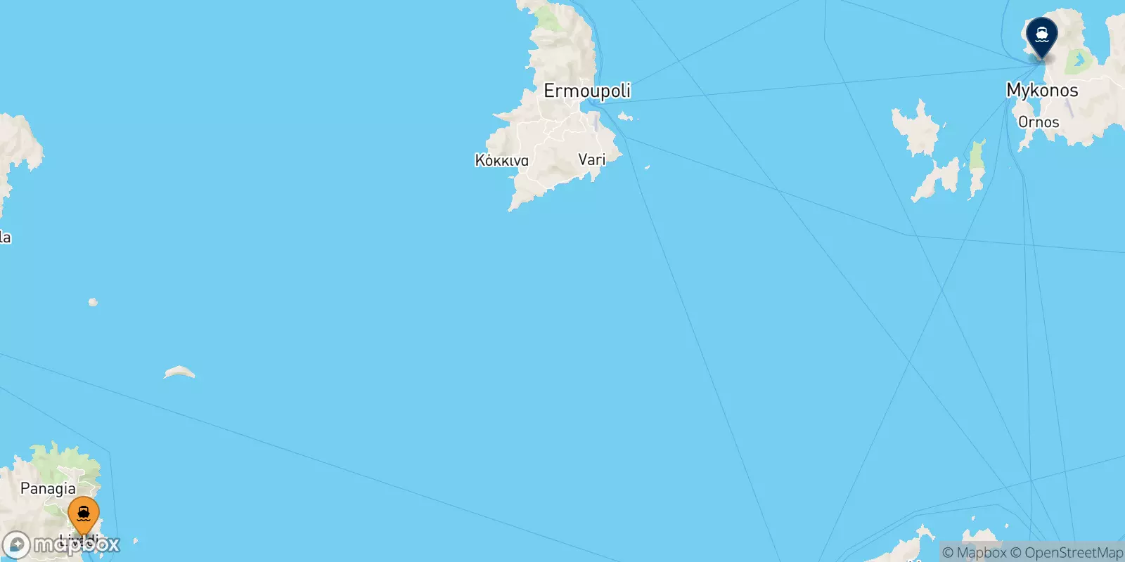 Ferries de Serifos a Mykonos