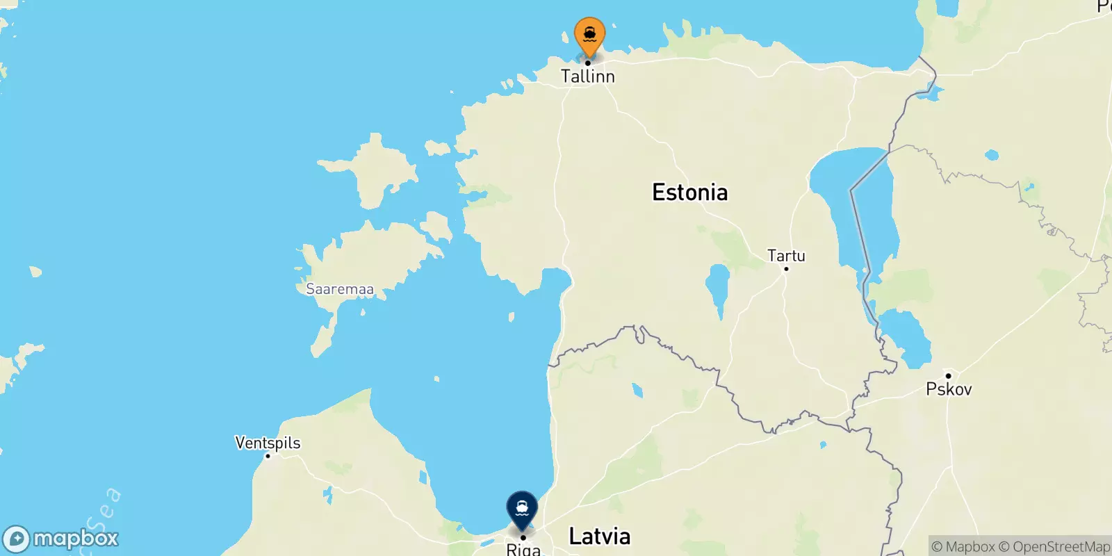 Ferries de Estonia a Letonia