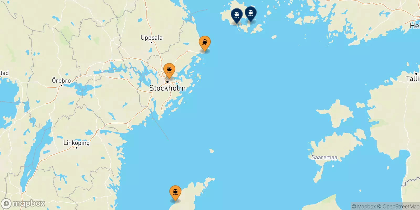 Ferries de Suecia a Islas Aland