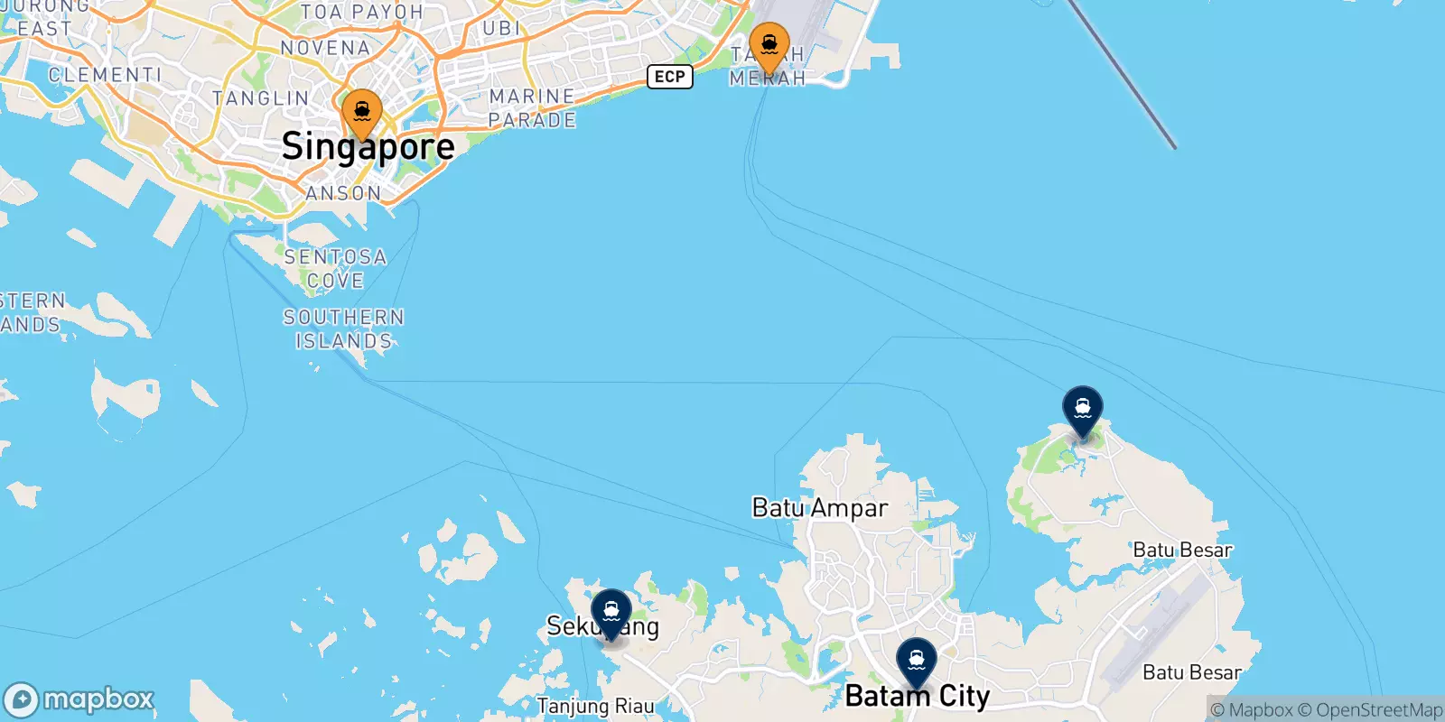 Ferries de Singapur a Indonesia