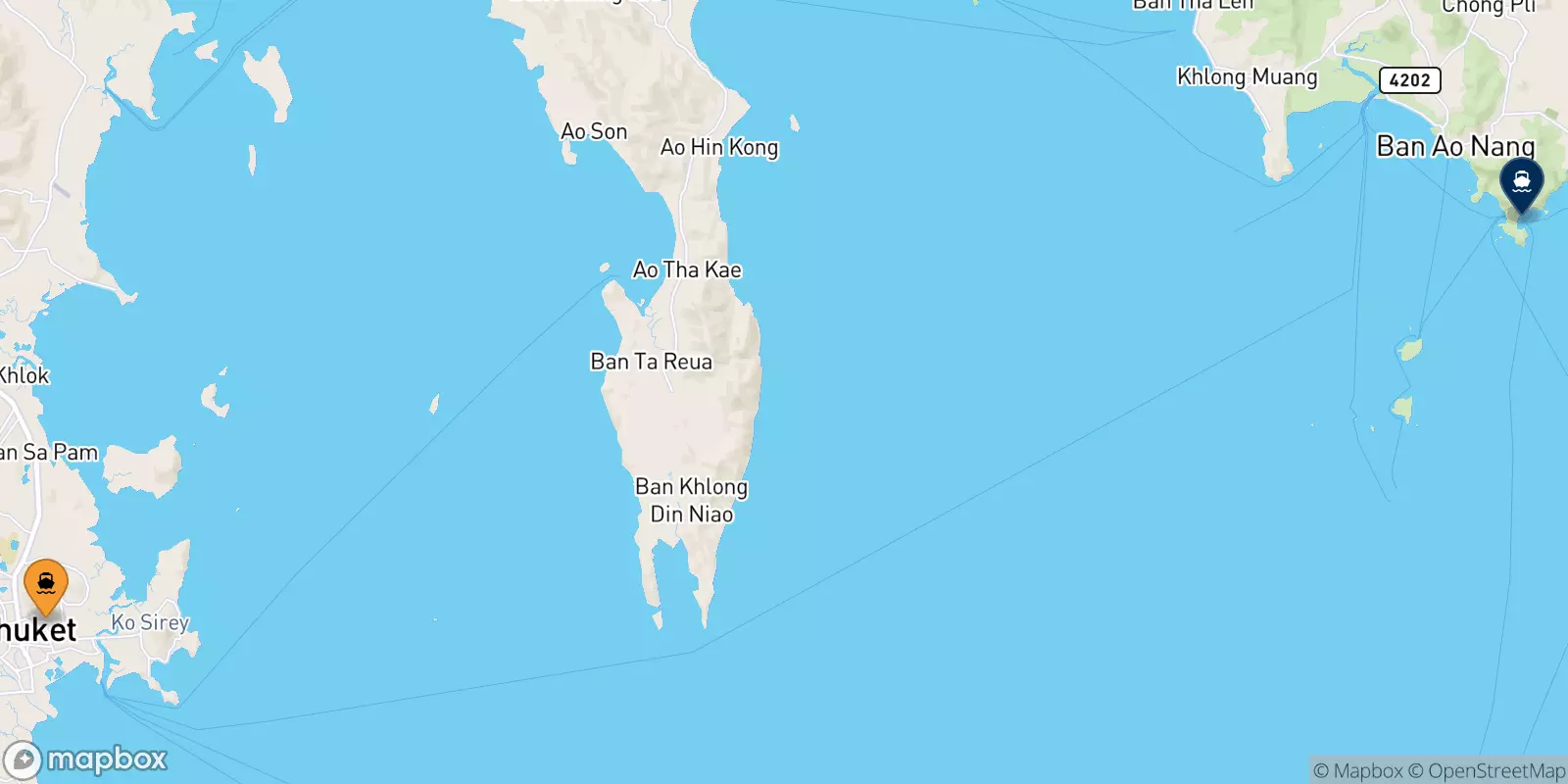 Ferries de Isla De Phuket a East Railay Bay Beach Floating Pier
