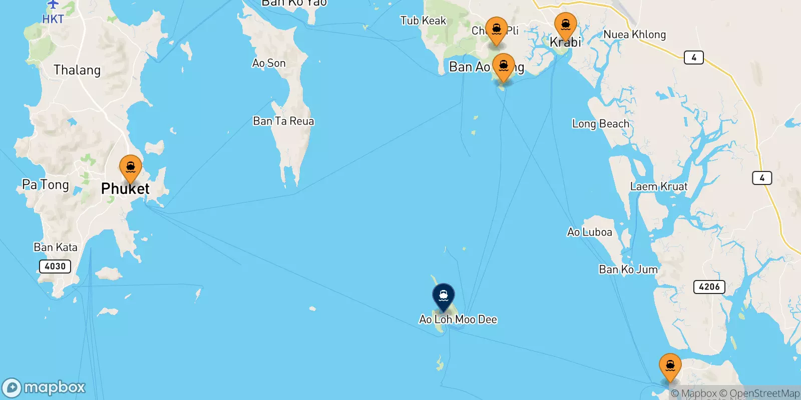 Ferries de Tailandia a Koh Phi Phi (Tonsai Pier)