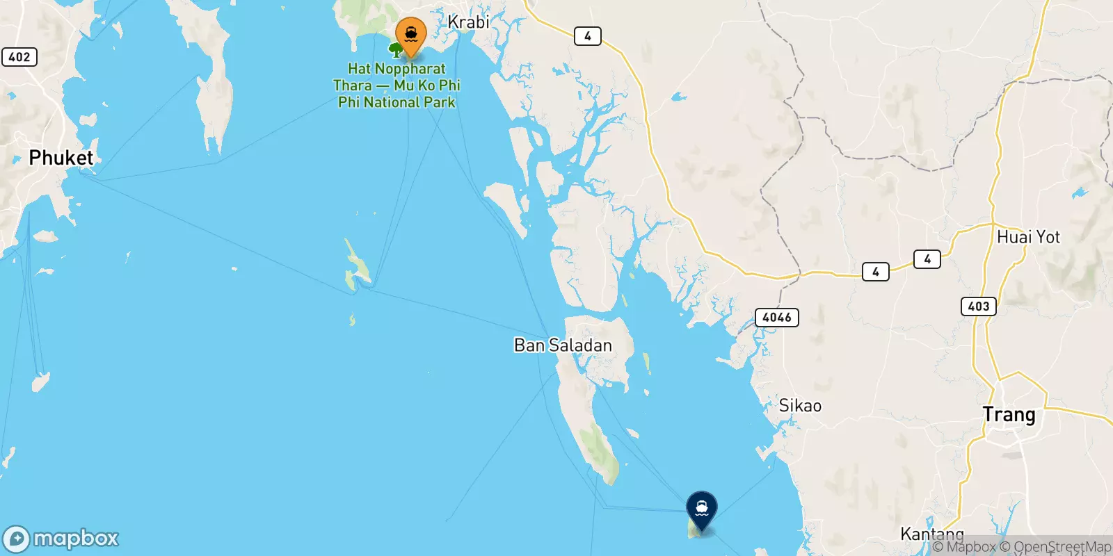 Ferries de East Railay Bay Beach Floating Pier a Koh Ngai