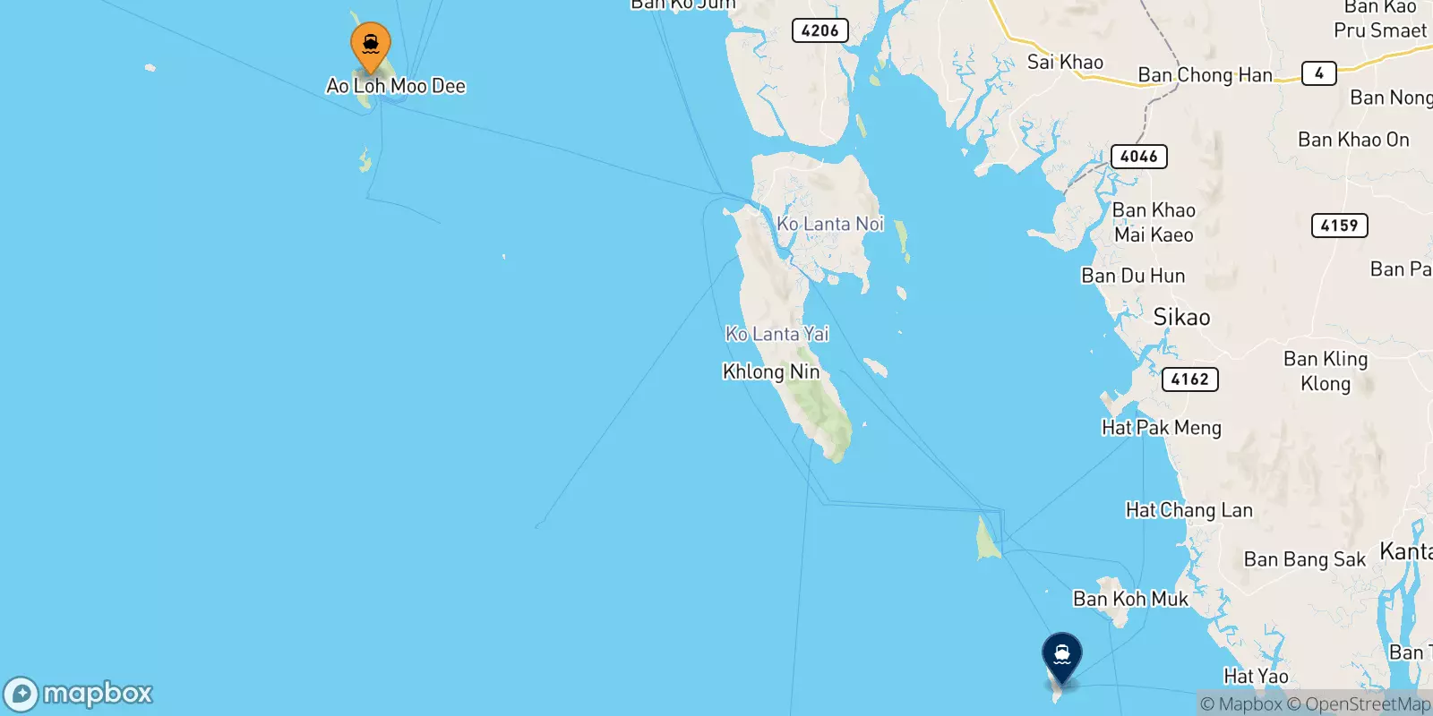 Ferries de Koh Phi Phi (Tonsai Pier) a Koh Kradan Beach