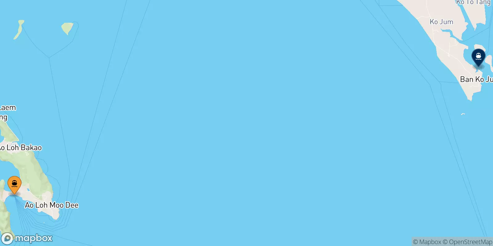 Ferries de Koh Phi Phi (Tonsai Pier) a Koh Jum