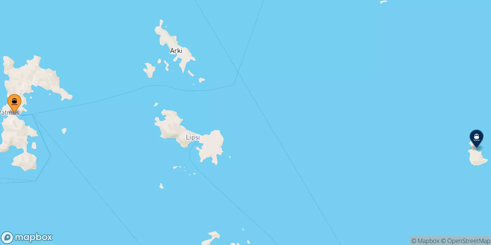 Ferries de Patmos a Farmakonisi